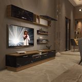 Decoraktiv Trendstyle 5220 Pera Siyah Mermer MDF Tv Ünitesi
