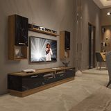 Decoraktiv Trendstyle 5220da MDF TV Sehpa Ünitesi - Pera Siyah Mermer