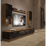 Decoraktiv Trendstyle 5220das Ceviz Siyah Mdf Tv Ünitesi Tv Sehpası
