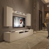Decoraktiv Trendstyle 5220ds Parlak Beyaz Slm Tv Ünitesi Tv Sehpası