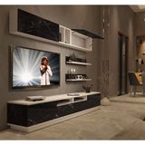 Decoraktiv Trendstyle 5220s Beyaz Siyah Mdf Tv Ünitesi Tv Sehpası