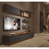 Decoraktiv Trendstyle 5220s Ceviz Antrasit Mdf Tv Ünitesi Tv Sehpası