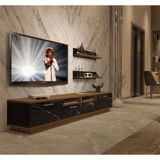 Decoraktiv Trendstyle 5220s Ceviz Siyah Mdf Tv Ünitesi Tv Sehpası