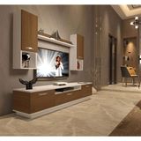 Decoraktiv Trendstyle 5da Beyaz Ceviz Slm Tv Ünitesi Tv Sehpası
