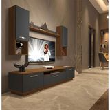 Decoraktiv Trendstyle 5da Ceviz Antrasit Mdf Tv Ünitesi Tv Sehpası