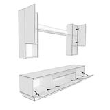 Decoraktiv Trendstyle 5da Pera Antrasit Mdf Tv Ünitesi Tv Sehpası