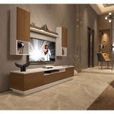 Decoraktiv Trendstyle 5das Beyaz Ceviz Slm Tv Ünitesi Tv Sehpası