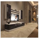 Decoraktiv Trendstyle 5ds Beyaz Siyah Slm Tv Ünitesi Tv Sehpası