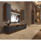 Decoraktiv Trendstyle 5ds Ceviz Antrasit Mdf Tv Ünitesi Tv Sehpası