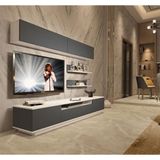 Decoraktiv Trendstyle 5s Beyaz Antrasit Mdf Tv Ünitesi Tv Sehpası