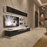 Decoraktiv Trendstyle 5s Beyaz Siyah Slm Tv Ünitesi Tv Sehpası