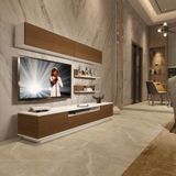 Decoraktiv Trendstyle 5s Ceviz Beyaz Slm Tv Ünitesi Tv Sehpası
