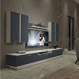 Decoraktiv Trendstyle 8d Beyaz Antrasit Mdf Tv Ünitesi Tv Sehpası