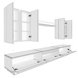 Decoraktiv Trendstyle 8d Naturel Ceviz Mdf Tv Ünitesi Tv Sehpası