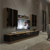 Decoraktiv Trendstyle 8d Pera Siyah Mdf Tv Ünitesi Tv Sehpası