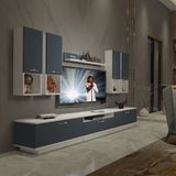 Decoraktiv Trendstyle 8da Beyaz Antrasit Mdf Tv Ünitesi Tv Sehpası
