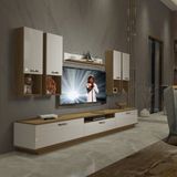 Decoraktiv Trendstyle 8da Beyaz Pera Mdf Tv Ünitesi Tv Sehpası