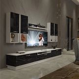 Decoraktiv Trendstyle 8da MDF TV Sehpa Ünitesi - Beyaz Siyah Mermer