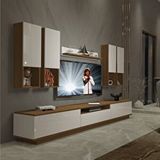 Decoraktiv Trendstyle 8das Ceviz Beyaz Slm Tv Ünitesi Tv Sehpası