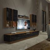 Decoraktiv Trendstyle 8das Ceviz Siyah Mdf Tv Ünitesi Tv Sehpası
