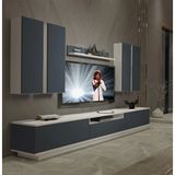 Decoraktiv Trendstyle 8ds Beyaz Antrasit Mdf Tv Ünitesi Tv Sehpası
