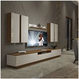 Decoraktiv Trendstyle 8ds Beyaz Ceviz Slm Tv Ünitesi Tv Sehpası