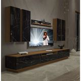 Decoraktiv Trendstyle 8ds Ceviz Siyah Mdf Tv Ünitesi Tv Sehpası