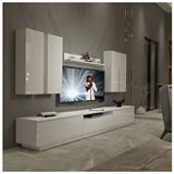 Decoraktiv Trendstyle 8ds Parlak Beyaz Slm Tv Ünitesi Tv Sehpası