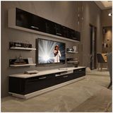 Decoraktiv Trendstyle 8y Mdf Beyaz Siyah Tv Ünitesi