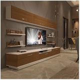 Decoraktiv Trendstyle 8y Mdf Ceviz Beyaz Tv Ünitesi