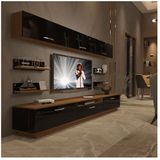 Decoraktiv Trendstyle 8y Slm Ceviz Siyah Tv Ünitesi