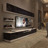 Decoraktiv Trendstyle 8ys Mdf Ceviz Beyaz Tv Ünitesi