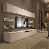 Decoraktiv Trendstyle 8ys Mdf Parlak Beyaz Tv Ünitesi