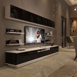 Decoraktiv Trendstyle 8ys Slm Beyaz Siyah Tv Ünitesi