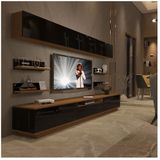 Decoraktiv Trendstyle 8ys Slm Ceviz-Siyah Tv Ünitesi