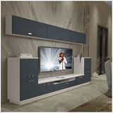 Decoraktiv Trendstyle 9 Mdf Beyaz Antrasit Tv Ünitesi