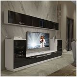 Decoraktiv Trendstyle 9 Mdf Beyaz Siyah Tv Ünitesi