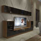 Decoraktiv Trendstyle 9 Mdf Ceviz Siyah Tv Ünitesi