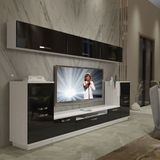 Decoraktiv Trendstyle 9 Slm Beyaz Siyah Tv Ünitesi