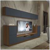 Decoraktiv Trendstyle 9s Mdf Ceviz Antrasit Tv Ünitesi