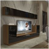 Decoraktiv Trendstyle 9s Mdf Ceviz-Siyah Tv Ünitesi