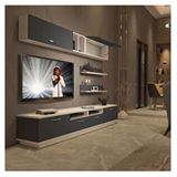Decoraktiv Trendstyle Beyaz Antrasit 5220 Mdf Tv Ünitesi Tv Sehpası