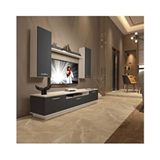 Decoraktiv Trendstyle Beyaz Antrasit 5d Mdf Tv Ünitesi Tv Sehpası