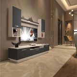 Decoraktiv Trendstyle Beyaz Antrasit 5da Mdf Tv Ünitesi Tv Sehpası