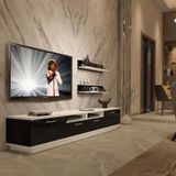 Decoraktiv Trendstyle Beyaz Siyah 220r Mdf Tv Ünitesi Tv Sehpası