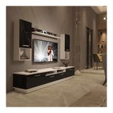 Decoraktiv Trendstyle Beyaz Siyah 5 Slm Tv Ünitesi Tv Sehpası