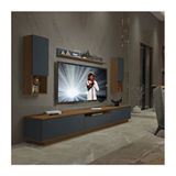 Decoraktiv Trendstyle Ceviz Antrasit 270das Mdf Tv Ünitesi Tv Sehpası