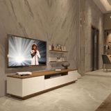 Decoraktiv Trendstyle Ceviz Beyaz 4s Slm Tv Ünitesi Tv Sehpası