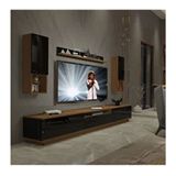 Decoraktiv Trendstyle Ceviz Siyah 270das Slm Tv Ünitesi Tv Sehpası