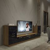 Decoraktiv Trendstyle On2 MDF TV Sehpa Ünitesi - Pera Siyah Mermer